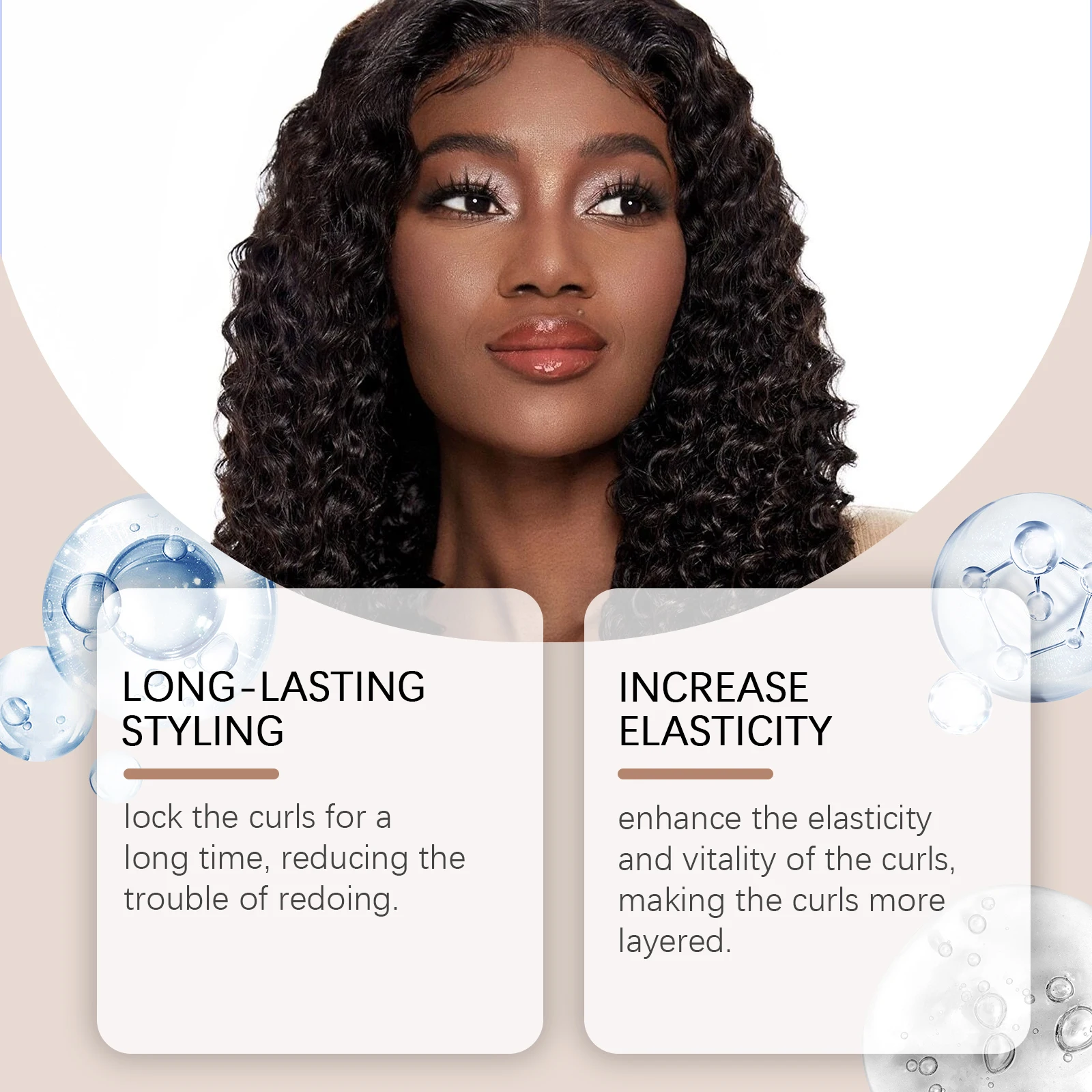 كريم تحديد الضفيرة مع زيت الخروع الأسود يعزز تجعيد الشعر يدوم طويلاً، إضافة تألق الشعر، كريم تجعيد الشعر المجعد