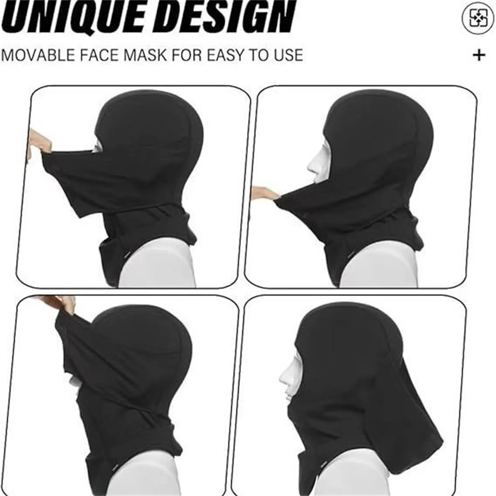 Maschera per sci invernale calda Maschera per il viso traspirante antivento in peluche addensato per ciclismo Sci Pesca Campeggio Cappellini comodi