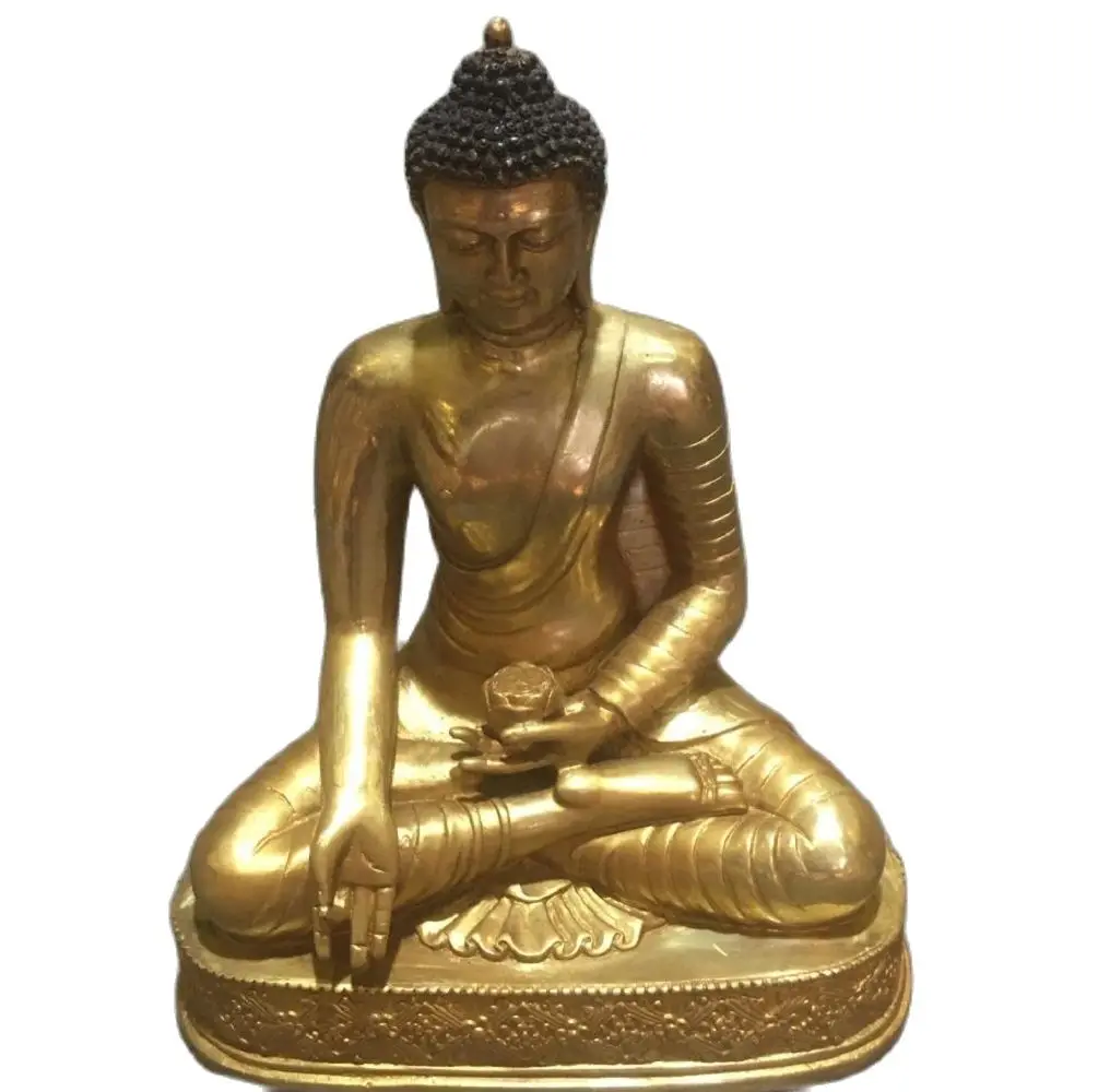 

27CM Open Light Sacrifice Bhaisajyaguru Buddhism Bronze Statue