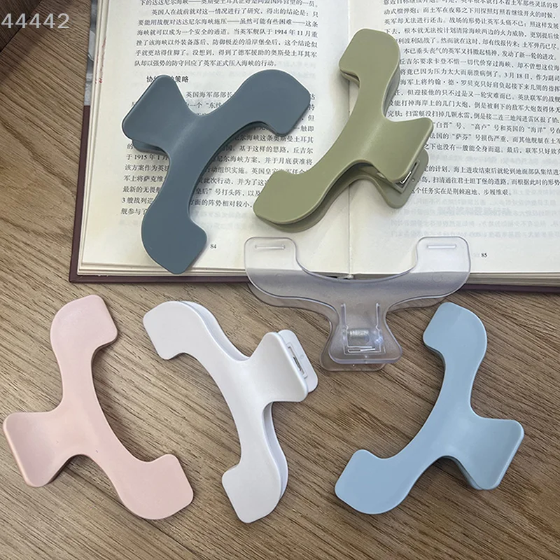 

For Reading Tool Memo Clip Kawaii Desk Accessories Practical Note Holder Simple Fixed Book Clips Frosted Transparent Page Holder
