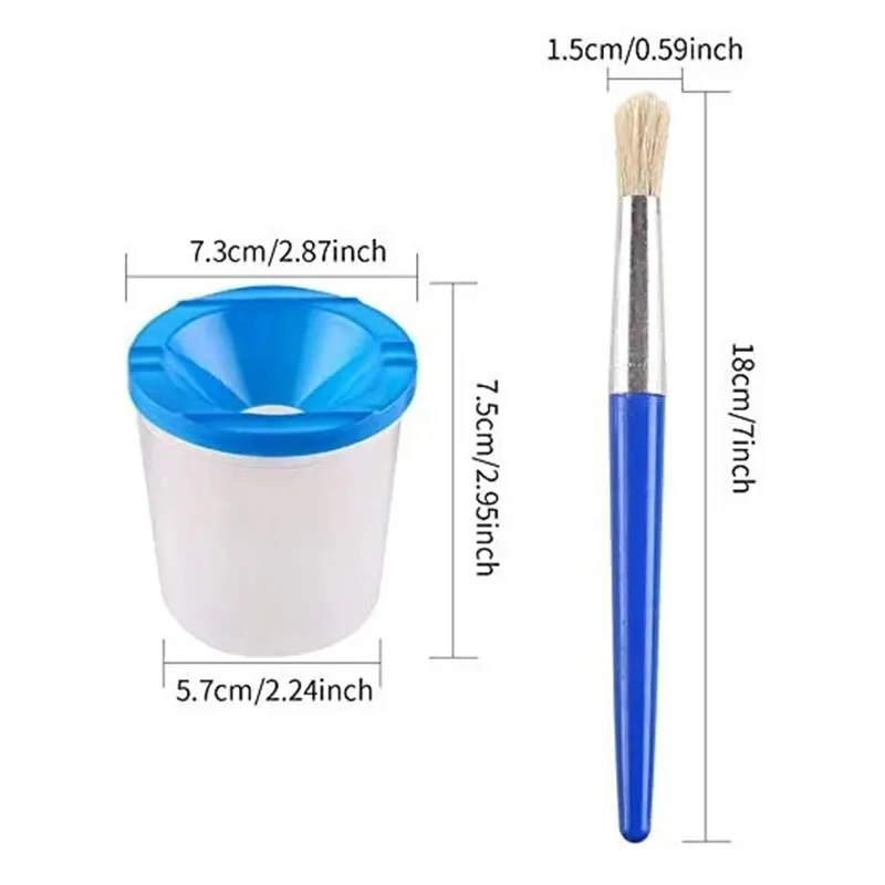 Kids Paint Brushes Set Toddler Chubby Paint Brushes Round and Flat Preschool Paint Brushes for Acrylic Paint Washable Paint image 2