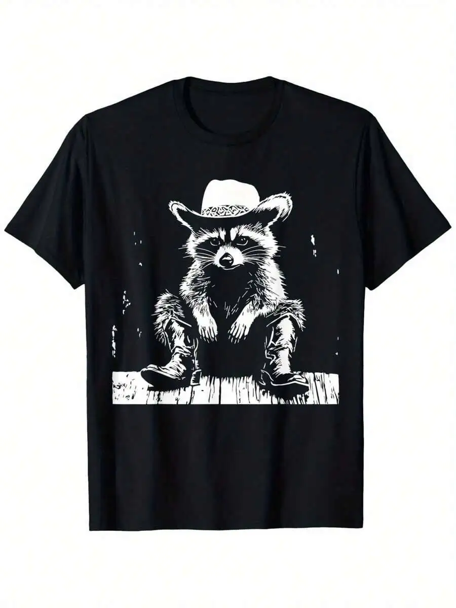 Funny Cowboy Graphic T-Shirt - Unisex Adult & Youngsters, Black, Small, Short Sleeve, Soft Cotton, Summer Tee With 100% Cotton