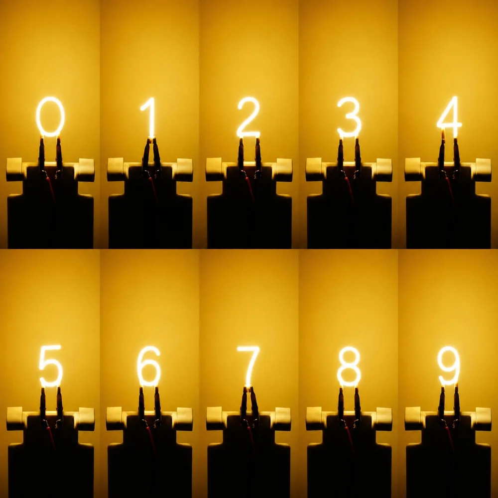 DIY Creative Numbers 0-9 3V Filament 2200K/6500K Museum Bookstore Restaurant Showroom Corridor Creative Exhibit Decor