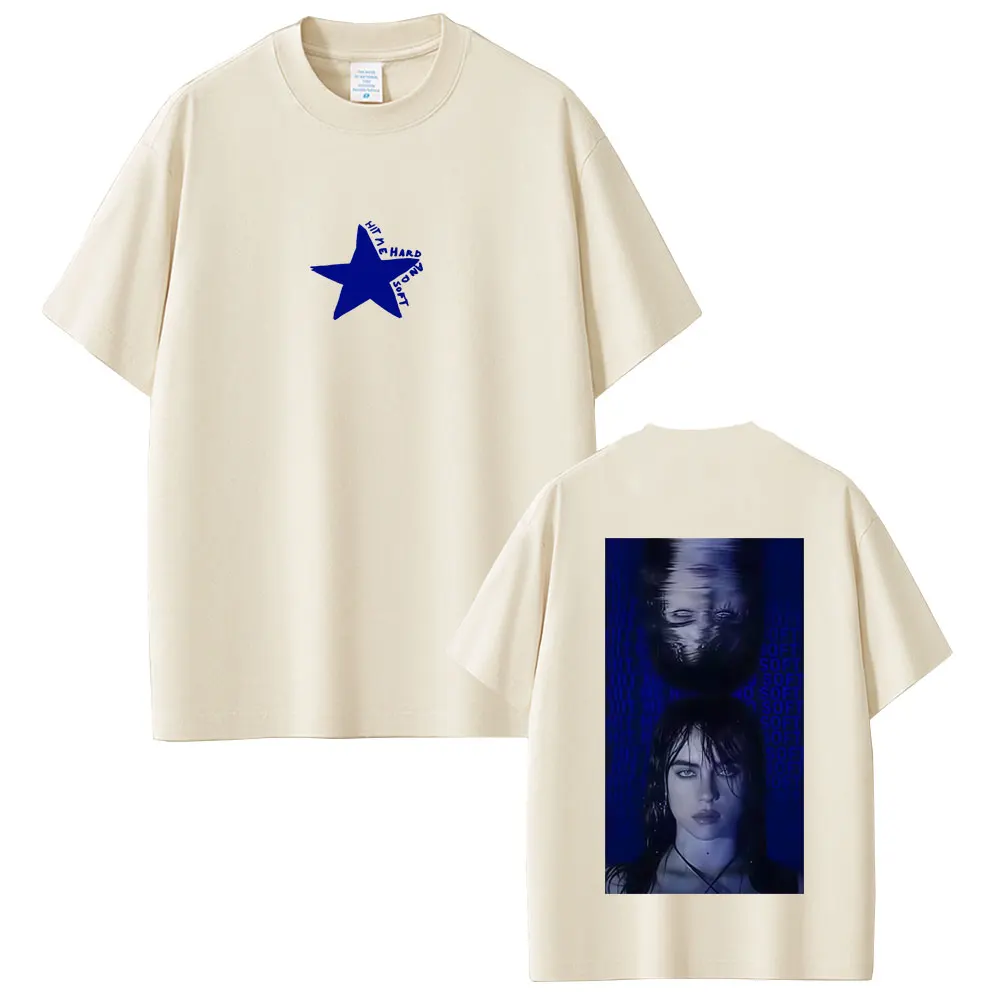 

Hit Me Hard and Soft Merch Graphic T-shirt Men Women Clothing Casual Cotton Vintage T Shirts Unisex Fashion Pop Music T-shirts