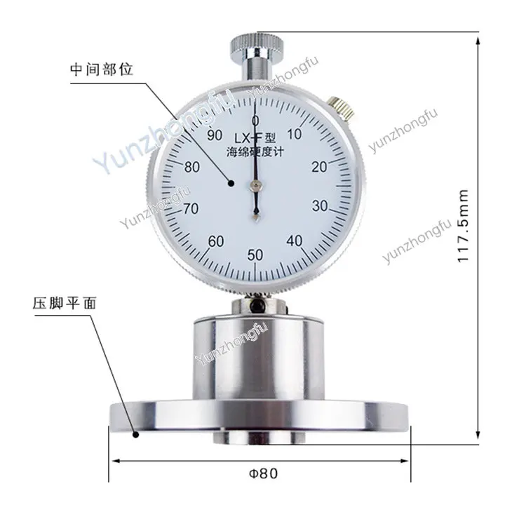 Sponge Hardness Scale Shore Durometer LX-F Sponge Foam Pearl Cotton Hardness Tester