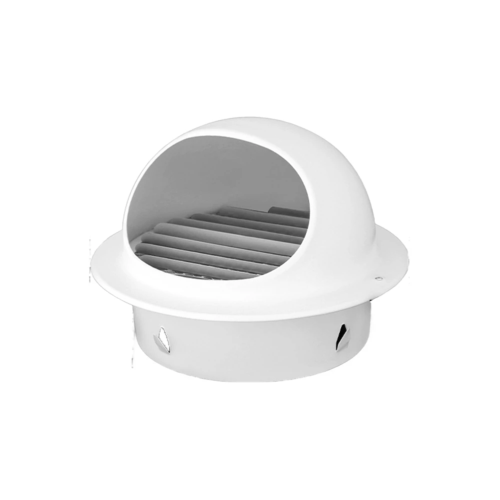 Cappa di scarico per griglia di ventilazione per parete esterna con sfiato rotondo in acciaio inossidabile per scarico condotto per prese d'aria da bagno, ventole di scarico, aria condizionata