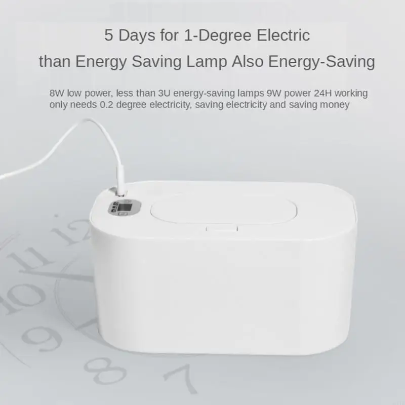 L5YF Baby Wischen Wärmer Heizung Serviette Thermostat Haushalt Tragbare Nass Tissue Heizung Box Isolierung Spender mit Präzise