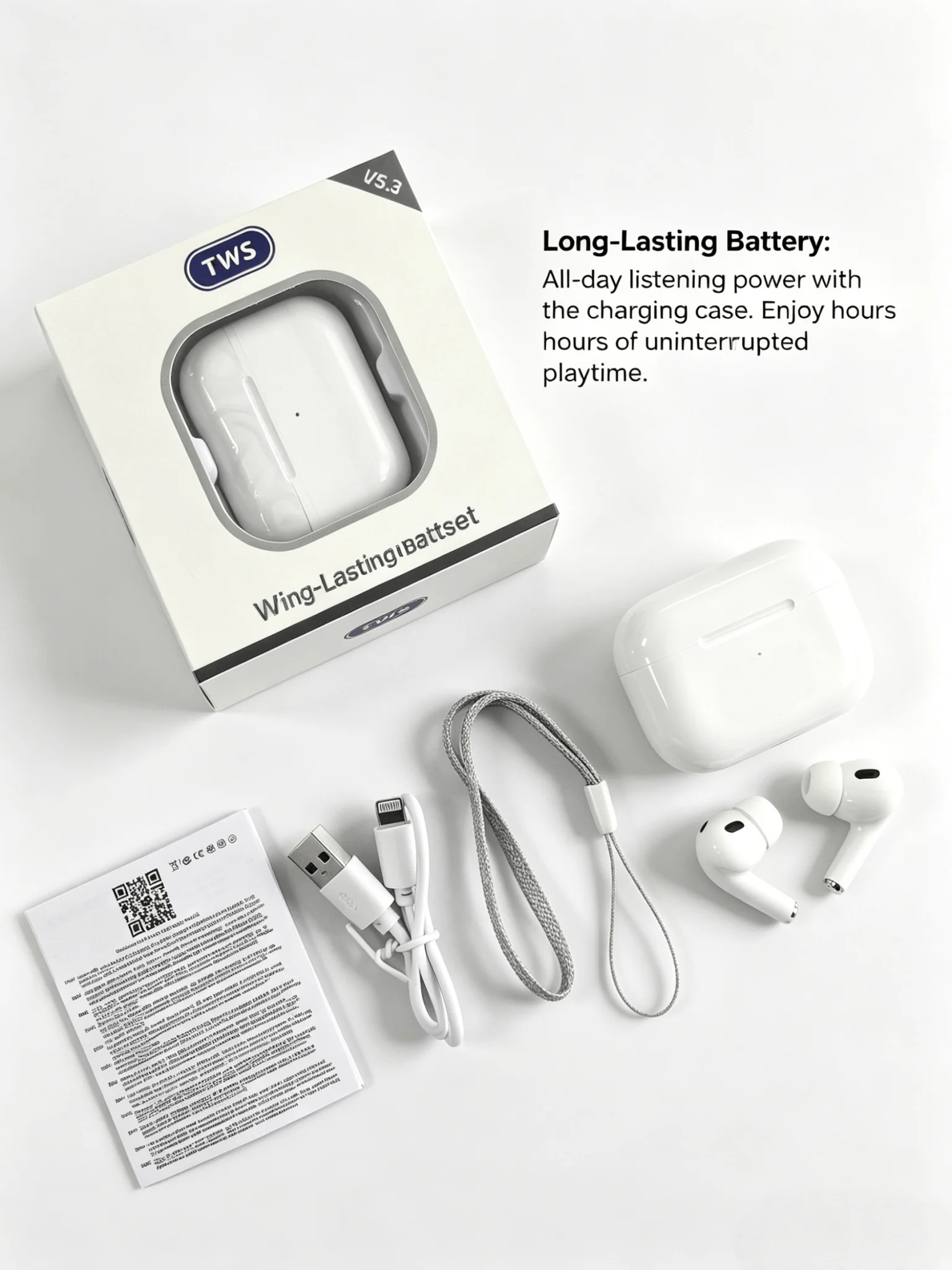 Écouteurs sans fil Bluetooth intra-auriculaires TWS pour le gaming et le sport, compatibles smartphones