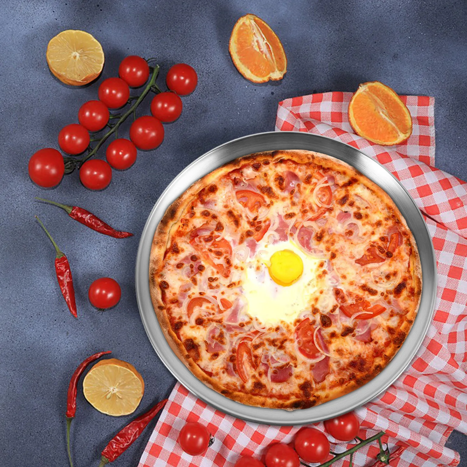 2個セット 丸型ステンレス製ピザパン プロ仕様 オーブン対応 - Pizza Stone Baking のレビューと価格