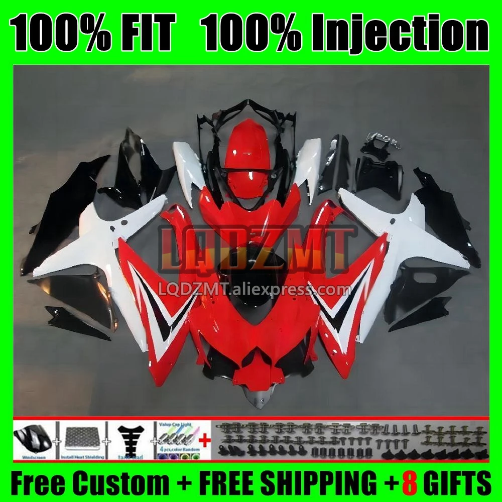 Injection Body For SUZUKI GSXR 600 Red black 750 K8 GSXR600 5No.9 GSXR750 GSX-R600 08 09 10 GSXR-750 2008 2009 2010 Fairing