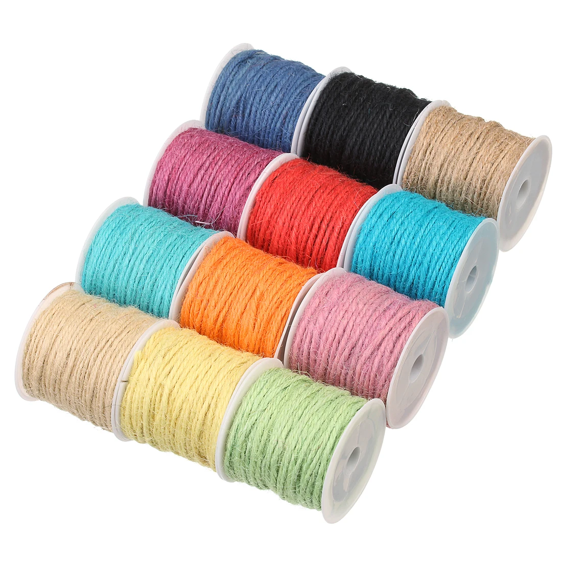 10yard/lot 2.5mm Colorful Natural Jute Twine 3 Strands Natural Jute String Cords For DIY Jewelry Crafts Wrapping Burlap Ropes