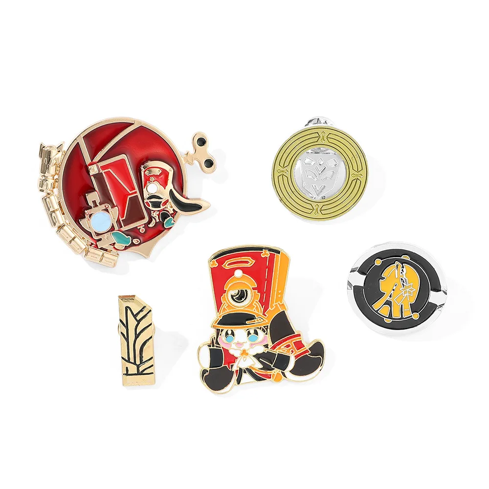 

1 Set Cartoon Anime Game Periphery Metal Badge Collapse Star Dome Railway Brooch Black Tower Coin Pam Collection Commemoration