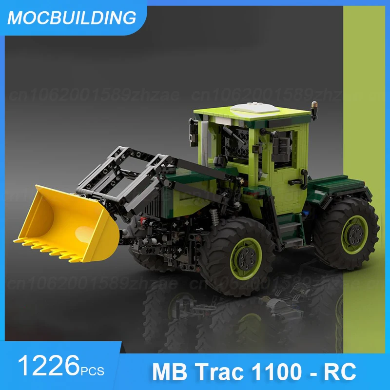 MOC Building Blocks 1:17 Scale Grain Cart & MB Trac 1100 RC Truck Model DIY Assemble Bricks Transportation Creative Toys Gifts