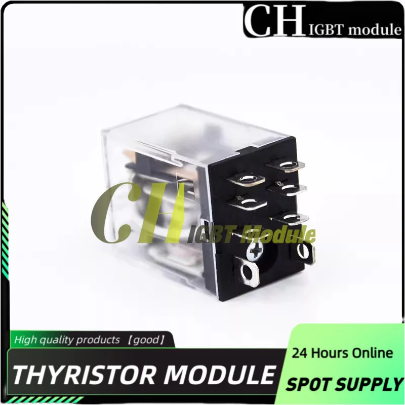 2PCS/LOT Intermediate relay JQX-13FL, black, DC220V, DC24V, AC380, silver contact, high power, 12V