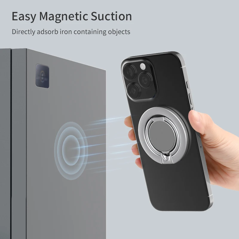 Магнитный держатель для телефона QGHAPPY 3-го поколения, магнитная розетка для кольца на палец для держателя кольца Magsafe для iPhone 17, 16,15, 14, 13, 12