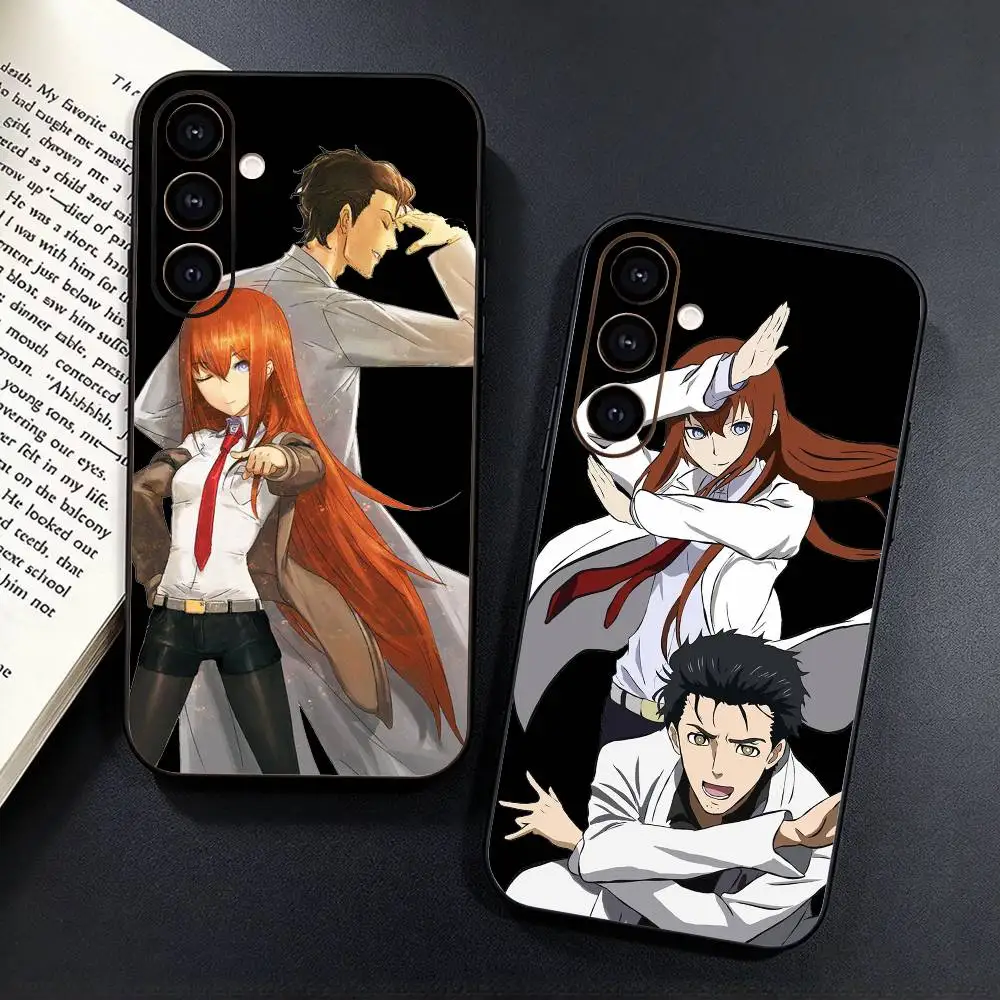 A-Anime S-Steins Gate Phone Case For Samsung Galaxy A73,A72,A71,A70,A53,A52,A51,Soft Silicone Black Cover