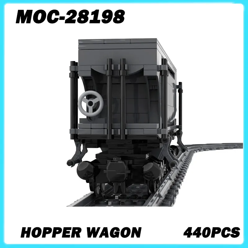 

MOC-28198 Строительный блок Мини-поезд серии Hopper Wagon Коллекционное образование DIY Модель Кирпич Игрушка-головоломка для мальчиков 440 шт. Рождественский подарок