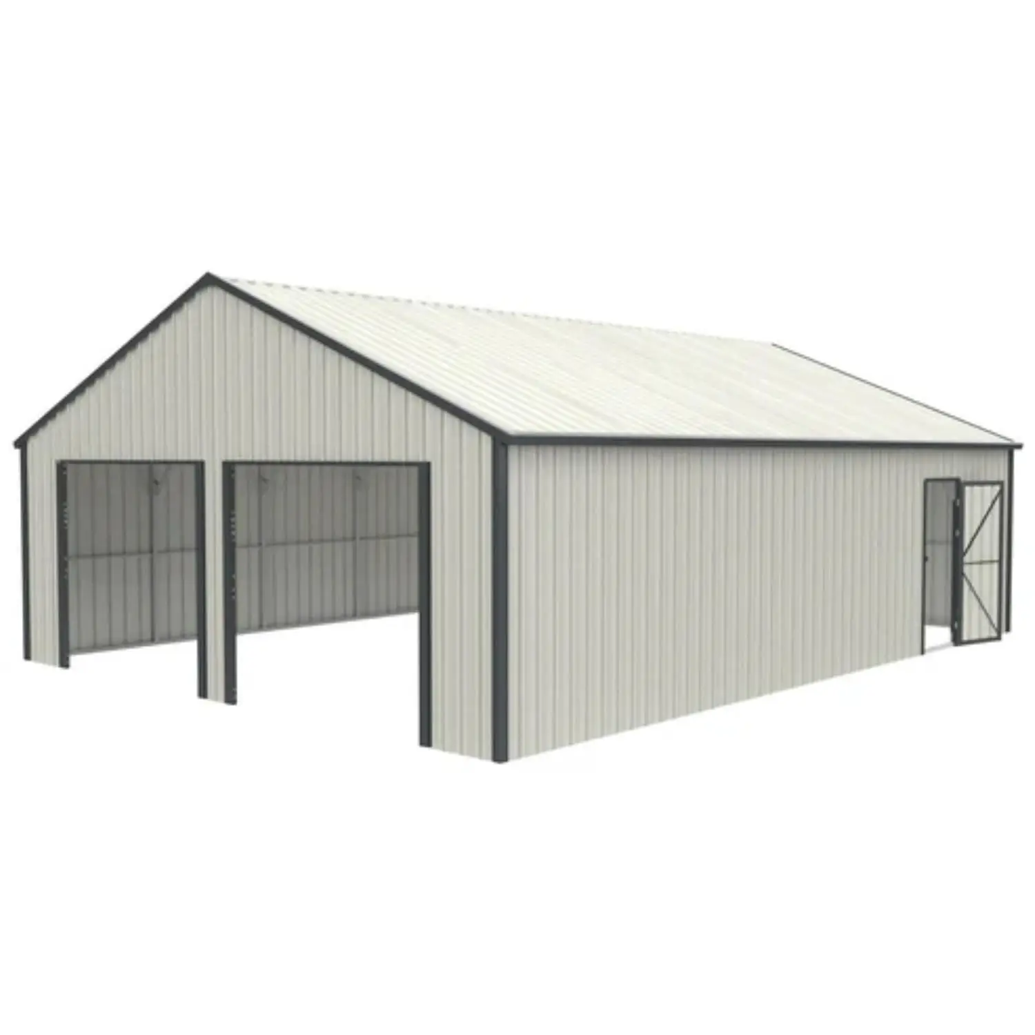 25x33ft Double Garage Metal Shed with Side Entry Door, Customized