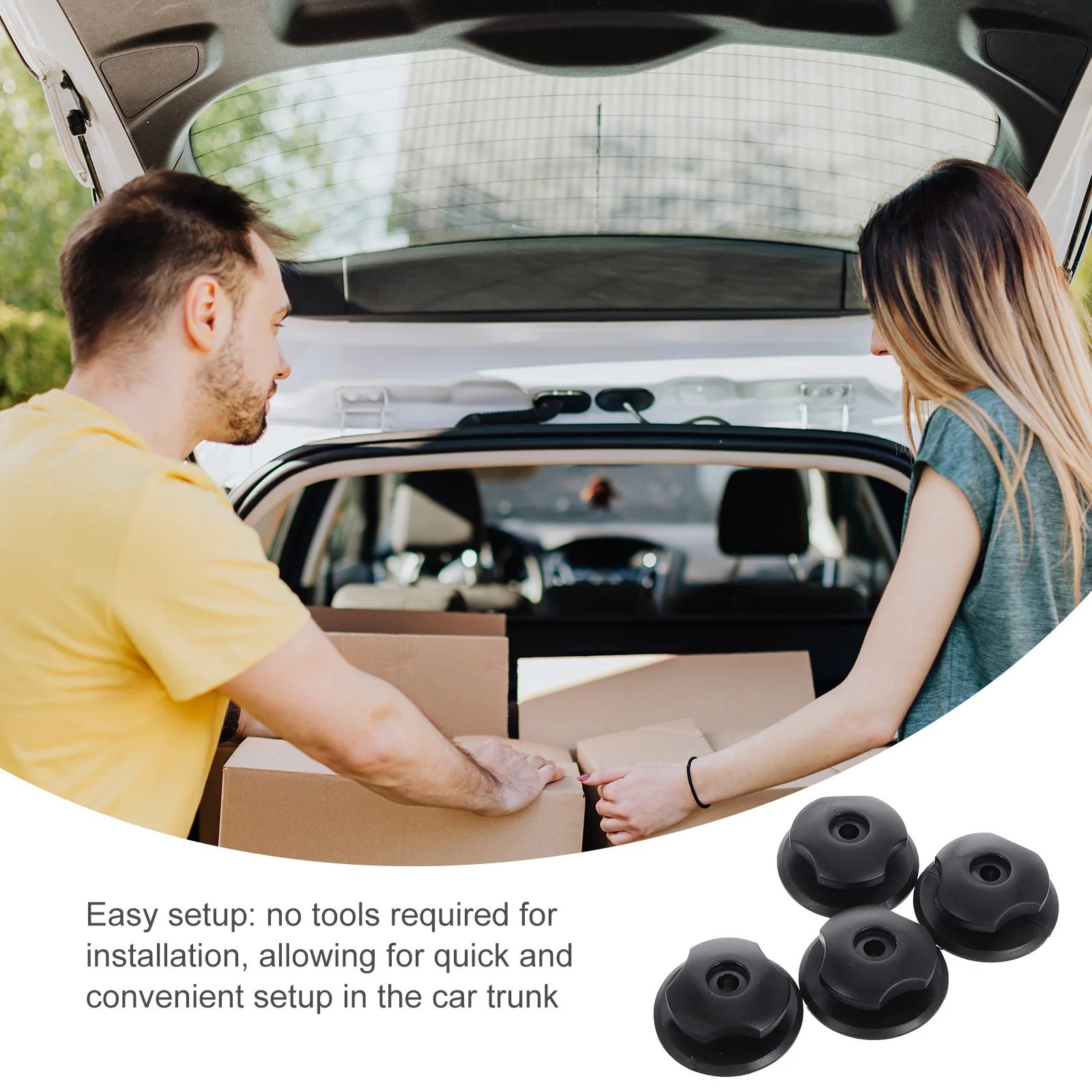 

4 set 4 Set Car Luggage Net Hooks Durable Cargo Replacement Key Hanger Storage Seat Back Mounting Hardware PP Headrest