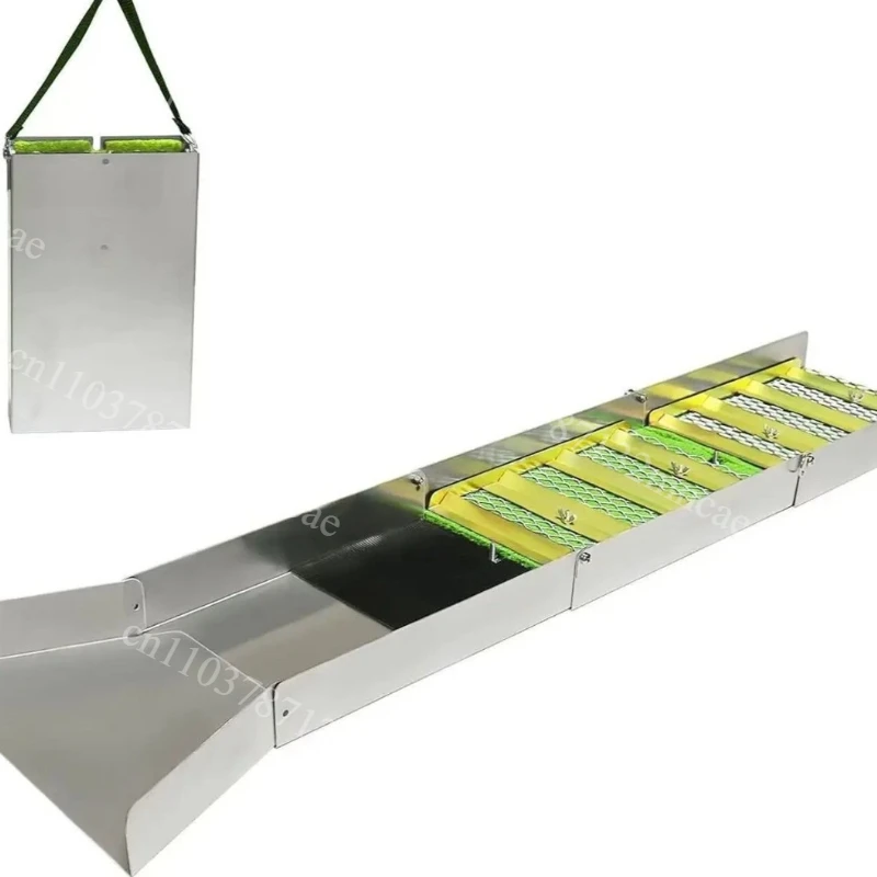 Alloy Portable Gold Mining Chute Panning Prospecting Recovery Tool Folding Gold Sluice Box Aluminum