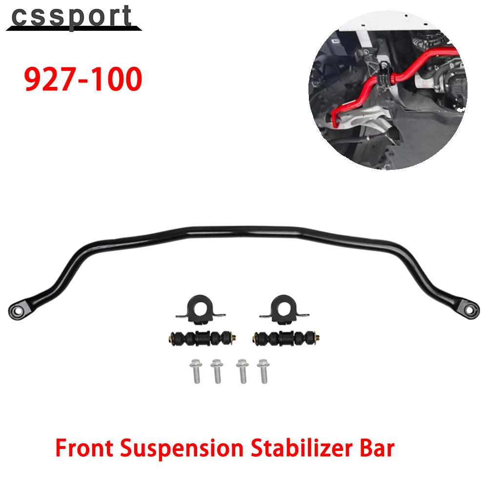 Barra estabilizadora de suspensión delantera negra 927-100, enlace final de barra estabilizadora delantera y soporte apto para Chevrolet Pontiac Buick Oldsmobile