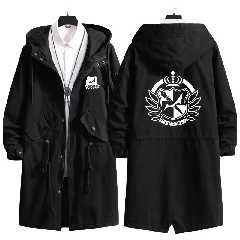 Danganronpa monokuma novo alto valor de cor médio e longo simples jaqueta animação moda criativa jaqueta roupas presente aniversário