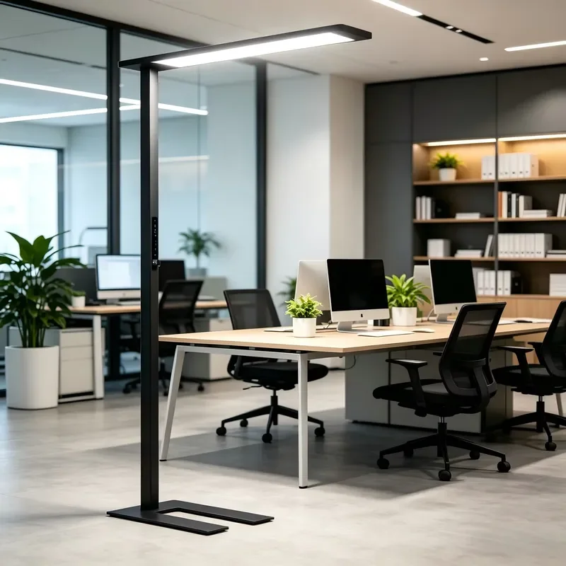Modern Aluminum Floor Lamp LED Smart Work Light Luxury Indoor Lighting for Office Home Decor Contemporary Standing Lamp