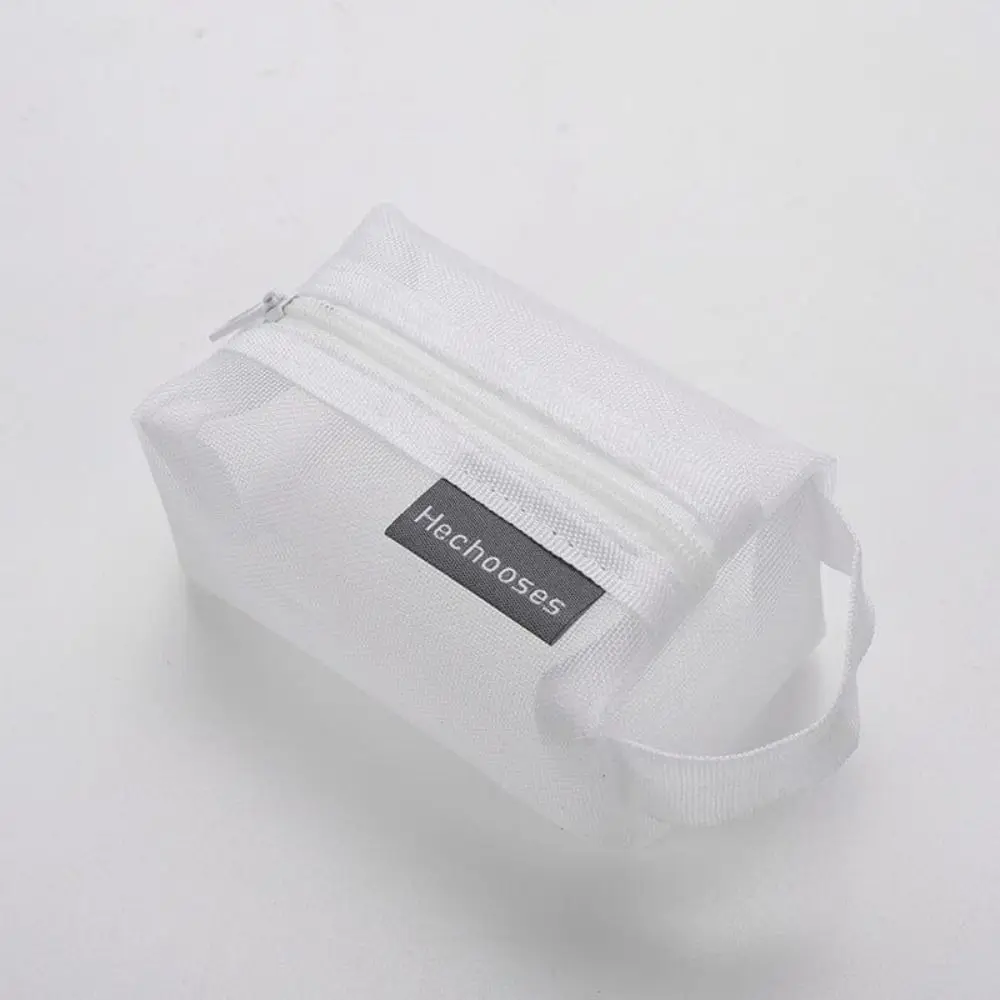 

Durable Portable Square Mesh Storage Pouch Lightweight Large Capacity Key Bags Breathable Stationery Case