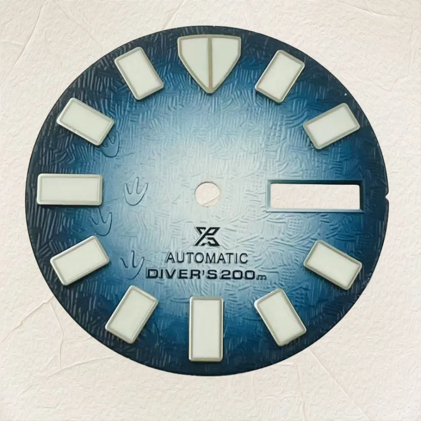 

NH36 Dial 28.5mm Gradient Blue 3D Pattern Dial C3 Strong Green Luminous for NH36 Movement Watch Accessories Watch Dials