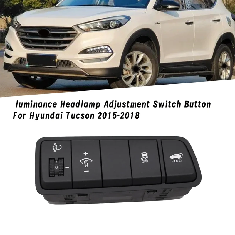 Car Instrument Luminance Headlight Adjustment Switch Button 93710-F8400 For Hyundai Tucson 2015-2018 OFF Tailgate Switch Parts