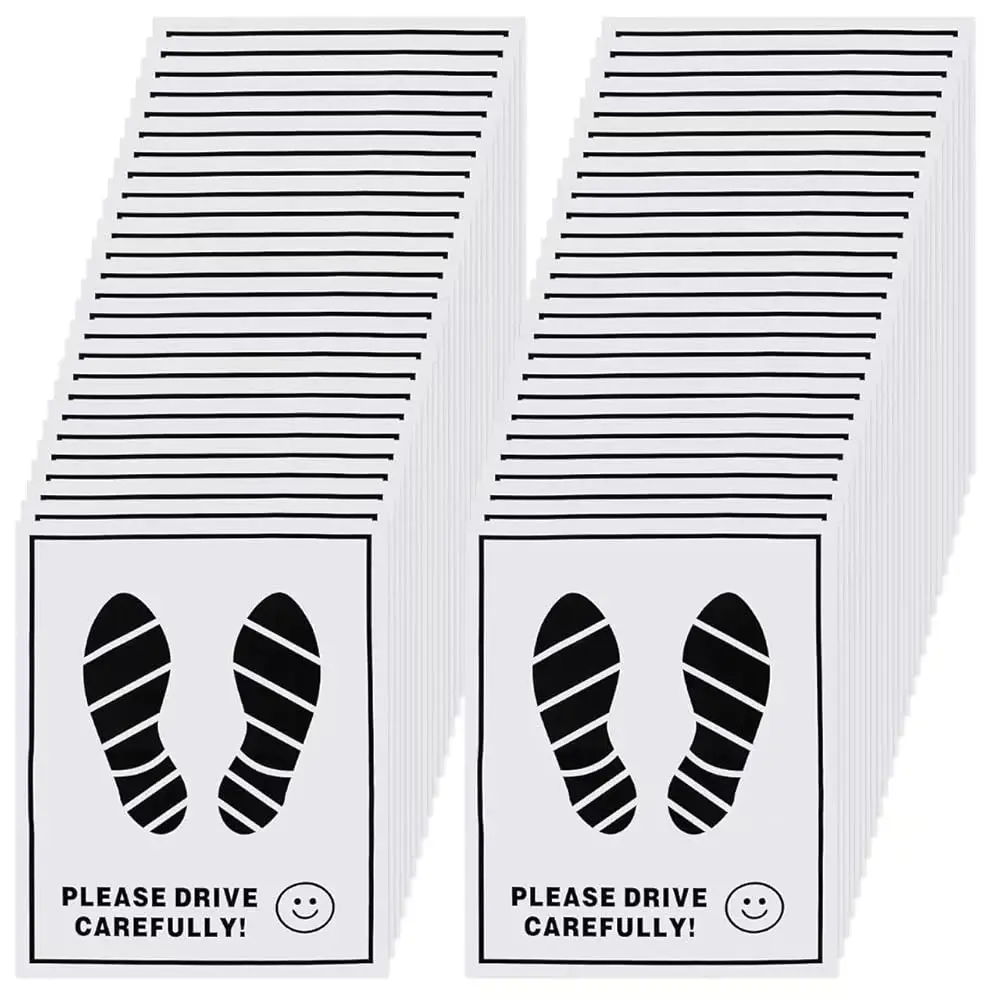 

Free Shipping100 Pcs Paper Car Floor Mats - 20\x16\ Disposable Auto Floor Pads with Footprint Words | Bulk White Kraft Paper Mat