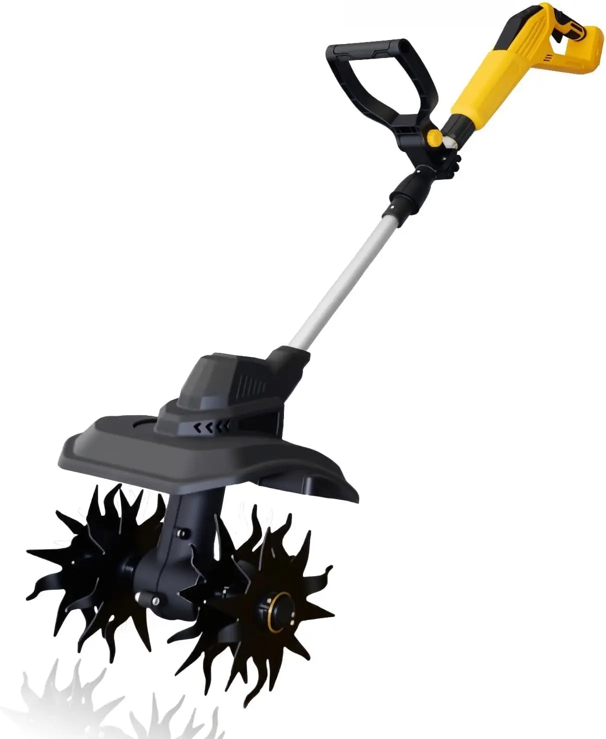 Cordless Garden Tiller Cultivator, 20V Battery Compatible (Tool Only), 9-Inch Tilling Width, 6.6-Inch Tilling Depth, 360RPM Brushless Electric Rototiller for Lawn, Gardening and Soil Cultivation