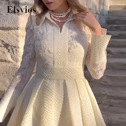 Elegant Jacquard Embroidery Beaded Evening Gown Vintage French Long Sleeve A-Line Party Dress Women Fashion Pleated Maxi Dresses