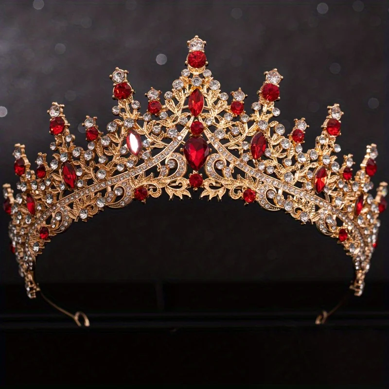 Baroque Crystal Tiaras And Crowns For Women Rhinestone Prom Diadem Headband Bridal Wedding Hair Accessories Jewelry Crown Tiara