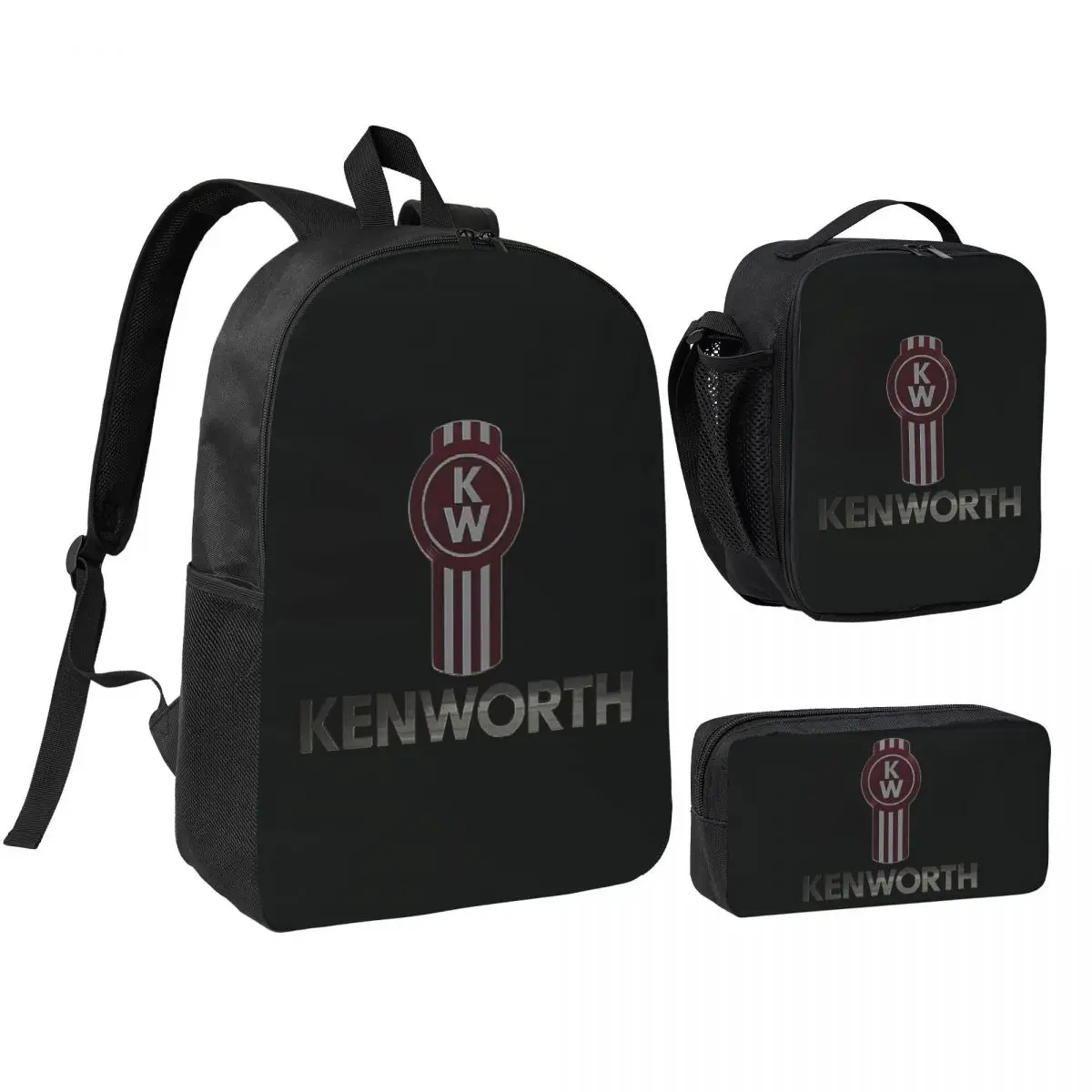 

Kenworth Backpack Boys Girls BookBag School Bag Shoulder Bags 3ps Insulated Lunch Bag Pencil Case