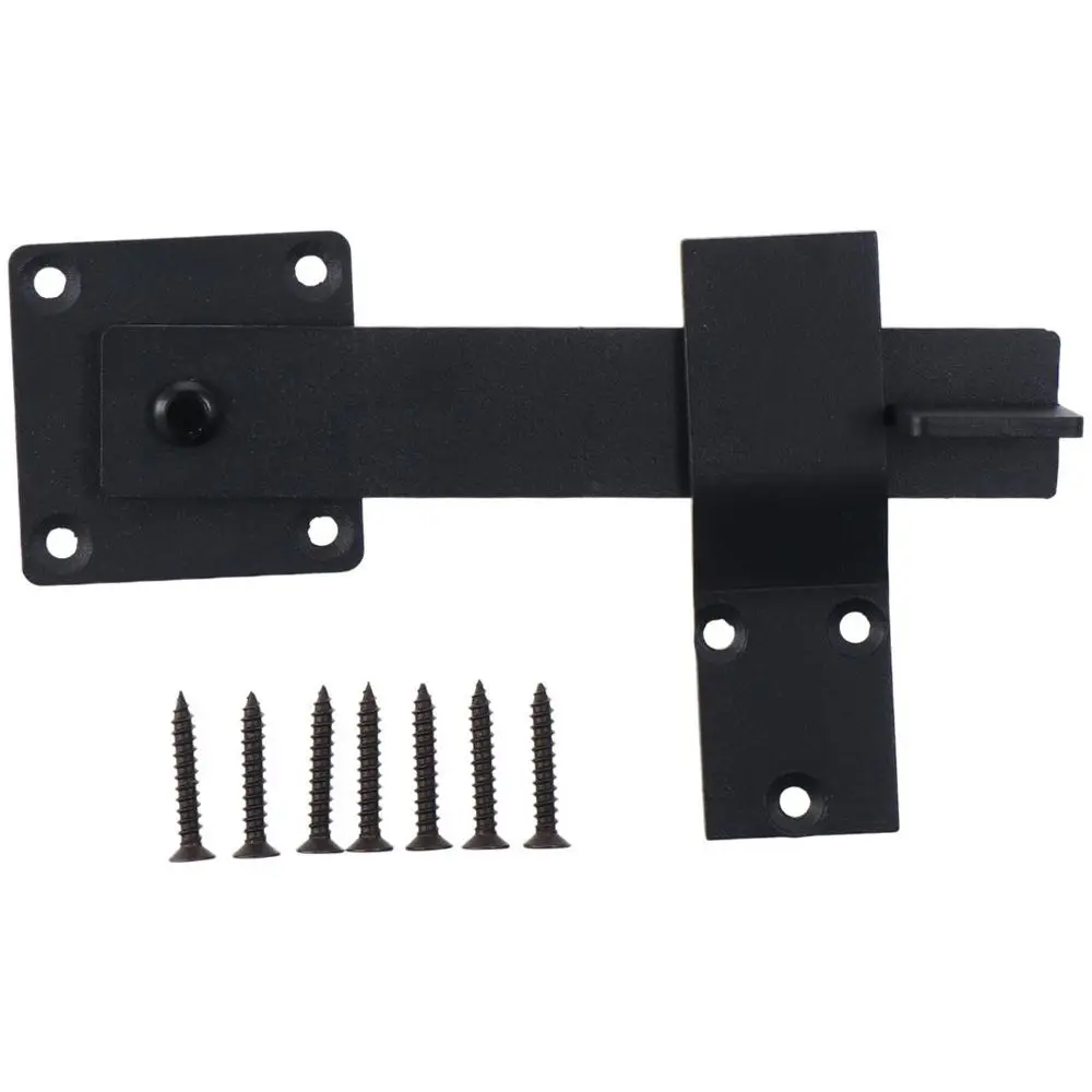 6 Inch Flip Gate Latch Lock Rustic Matte Black Carbon Steel Lock Latch Door Latch Wooden Fence Barn Door Garage