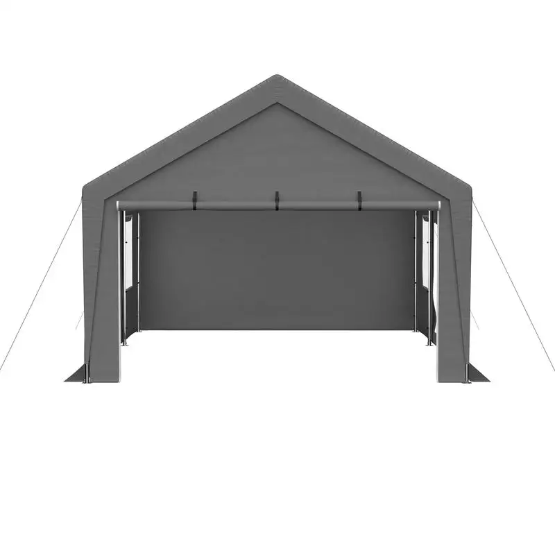 

13x20 Canopy with 2 Roll-Up Doors, Waterproof Outdoor Tent, Carport & Storage Shelter for Car, Boat, Garden Party, Gathering,