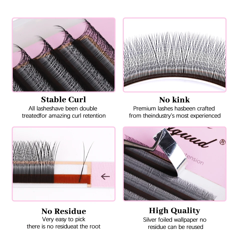 AGUUD Enkele Tip 2D Y Wimperverlenging Ultradunne Y Lash Extension Lichtgewicht Premium Mesh Net Cross Lash 2D Volume Fans Wimpers