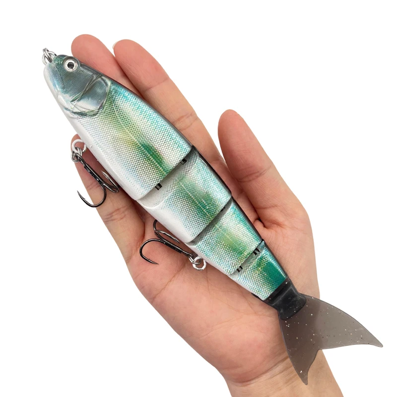 180mm Angelköder Gelenkköder Schwimmköder für Hechtangeln Angelzubehör Raubfisch-Angelhaken Schwimmender Köder Sinkender Köder – Detail 4