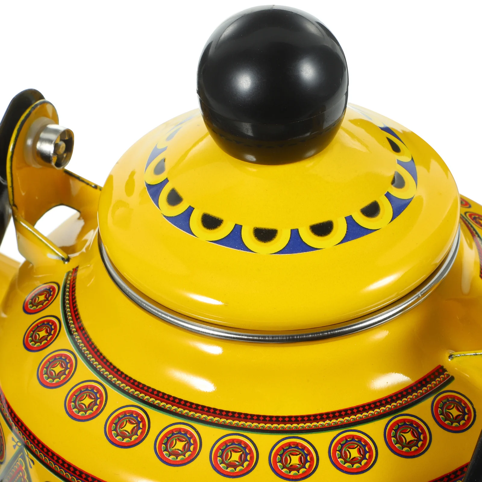 

Enamel Vintage Tea Kettle Heat-Resistant Water Kettle for Stovetop Home Camping Daily Use Teakettle Smooth Spout