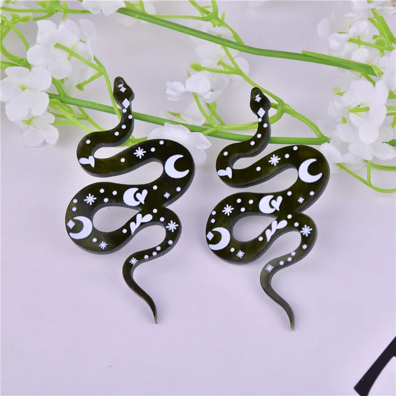 10pcs/pack Sexy Snake Arcylic Charms for  Dangel Earring DIY  Jewelry Making Bulk Wholesale