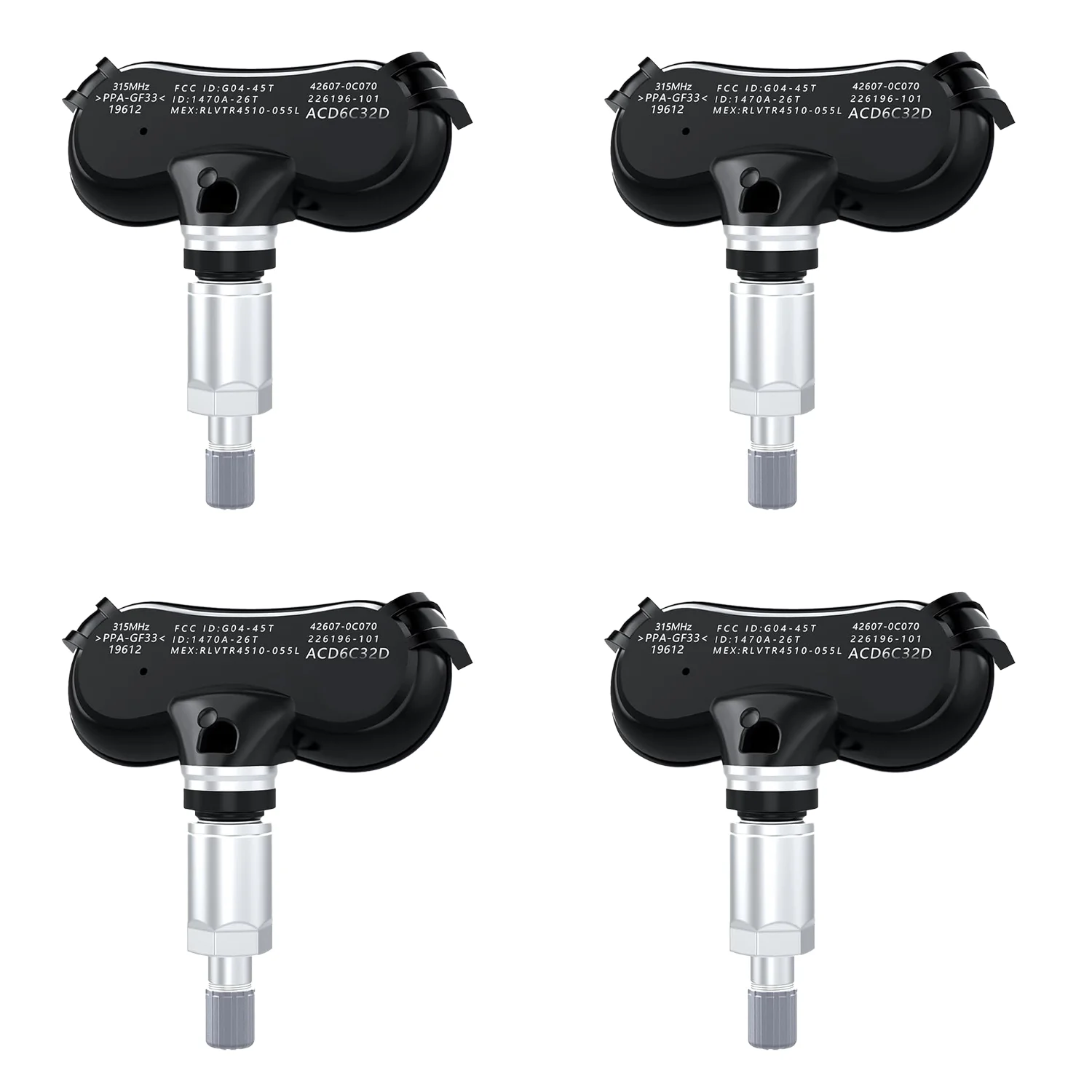 

4 PCS OE 426070C070 TPMS Sensor 315MHz for Toyota Sequoia 2008-2017 Sienna 2007-2020 Tundra 2007-2017 Tire Pressure Monitor