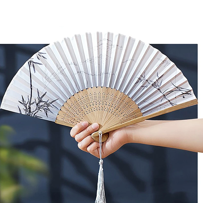 Vintage-Stil Seide Falt fächer chinesische japanische Muster Kunst Handwerk Geschenk Home Dekoration Ornamente Tanz Hand Fan