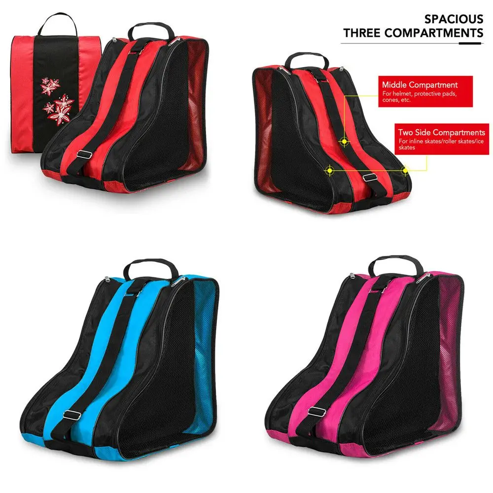 Três camadas carry bag para patinação, pano Oxford, grande capacidade, ao ar livre