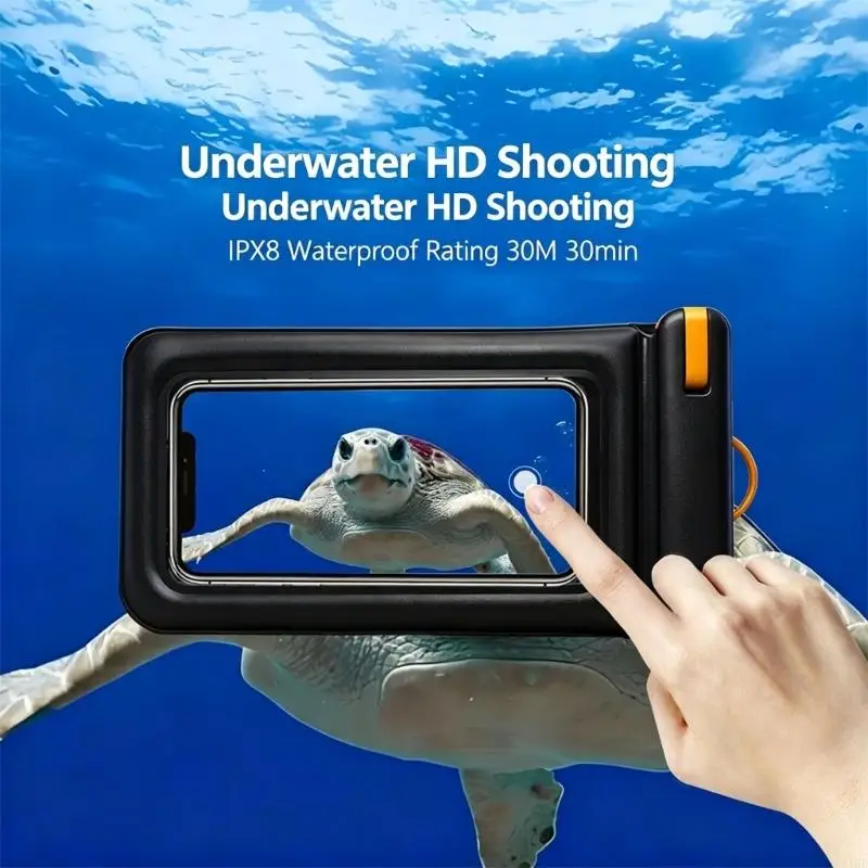 J1HD IPX8 Waterproof Bag Having Integrated Floating Layer Perfect For Pool Parties And Water Sports See Through Construction