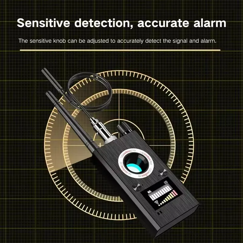 Upgraded Anti-Spy Detector RF Signal Scanner Hidden Camera GPS Tracker Finder Spy Gadgets Device for Hotel Car Privacy Safety