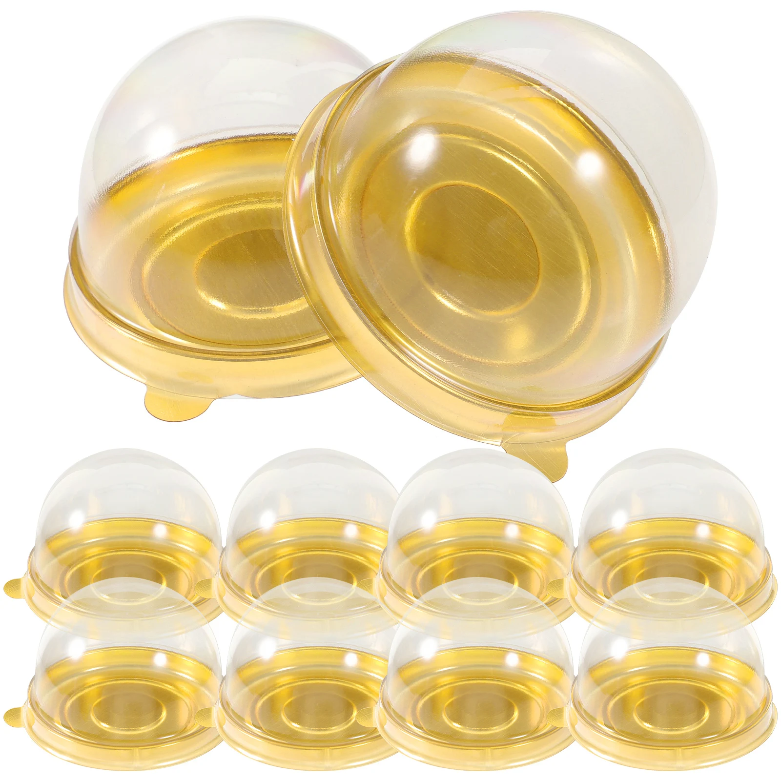 

50 Pcs Pastry Egg Yolk Crisp Packaging Box Dome Favor Container Mini Bakery Boxes
