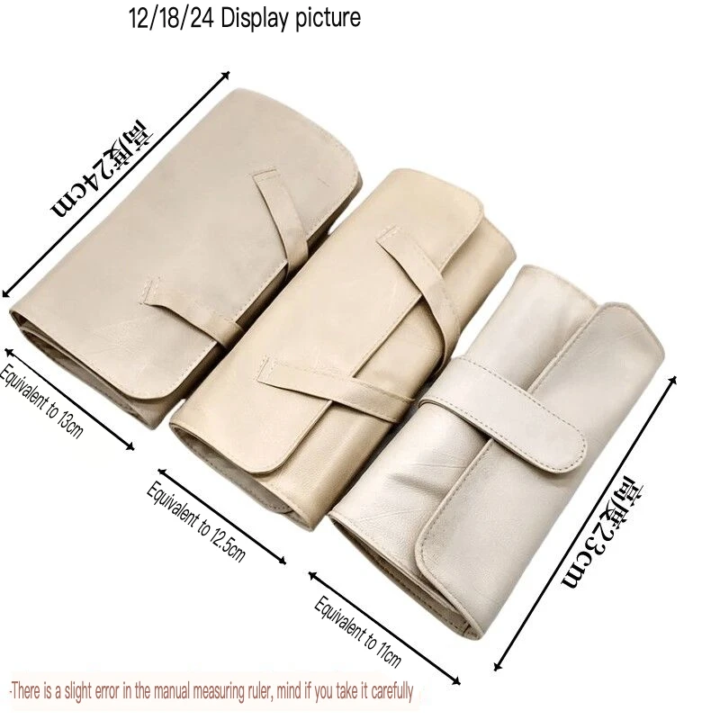 Portable Makeup Brush Storage Bag with Large Capacity 12-hole 18-hole 24-hole Options Makeup Tool Bag Organizer