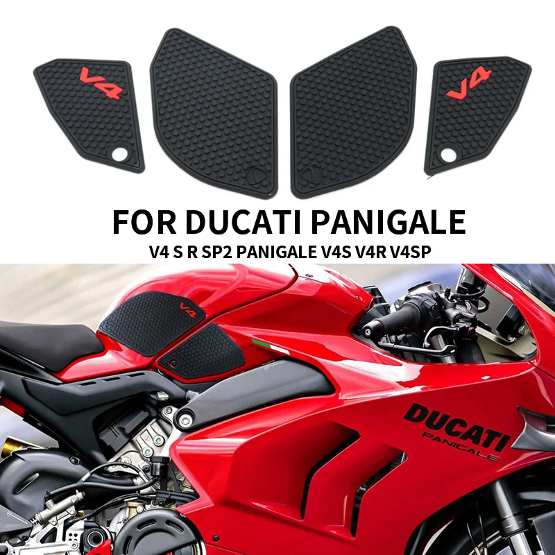 

Для DUCATI Panigale V4 S R SP2 V4S 2022 2023 Новая противоскользящая накладка на бак для мотоцикла, газовая наколенница, тяговая боковая защитная наклейка