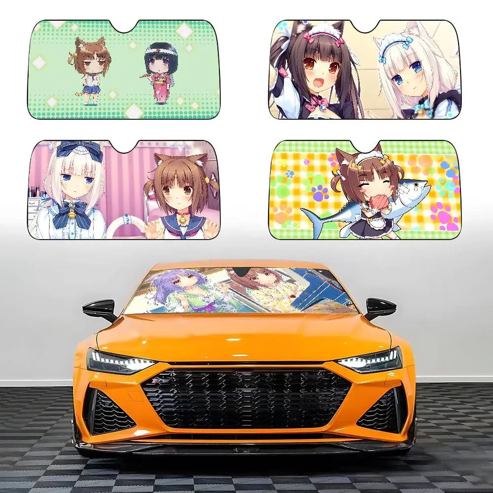 Parasol de coche Kawaii Azuki, cubiertas de parasol para coche, cubierta Universal, visera plegable